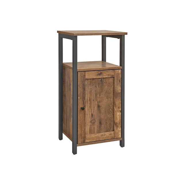 vasagle-beistellschrank-vintage-dunkelbraun-k-chenschrank-f-r-flur-und-bad image 1