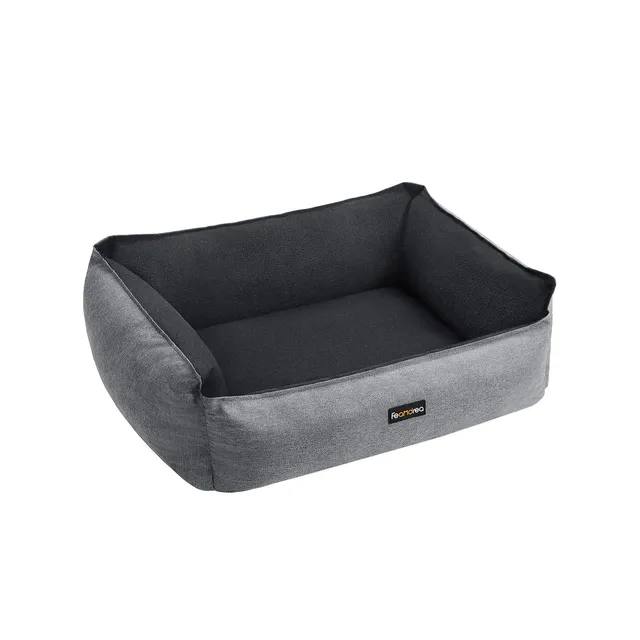 vasagle-hundebett-mit-rand-80-x-60-x-28-cm-grau image 1
