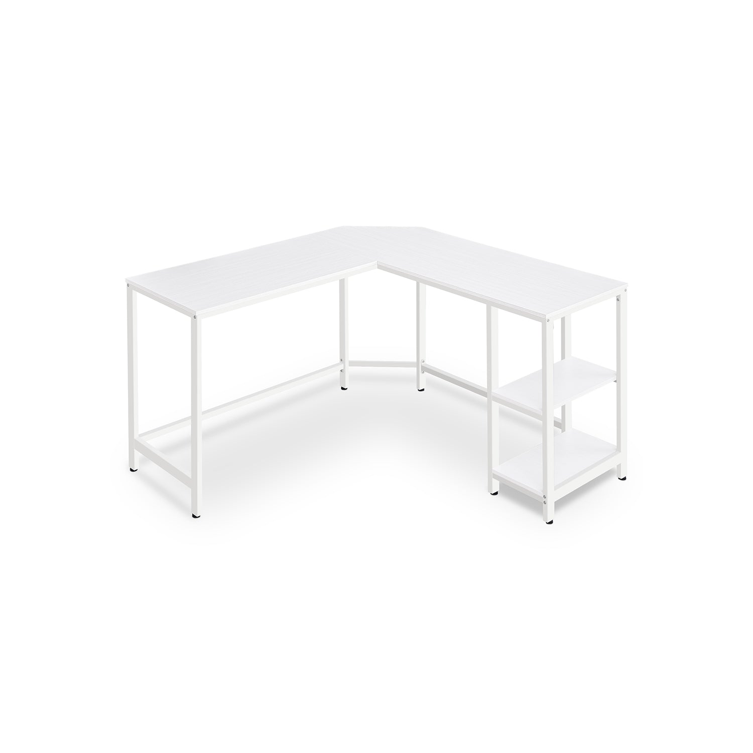 vasagle-l-f-rmiger-schreibtisch-mit-2-ablagen-greige-schwarz image 5