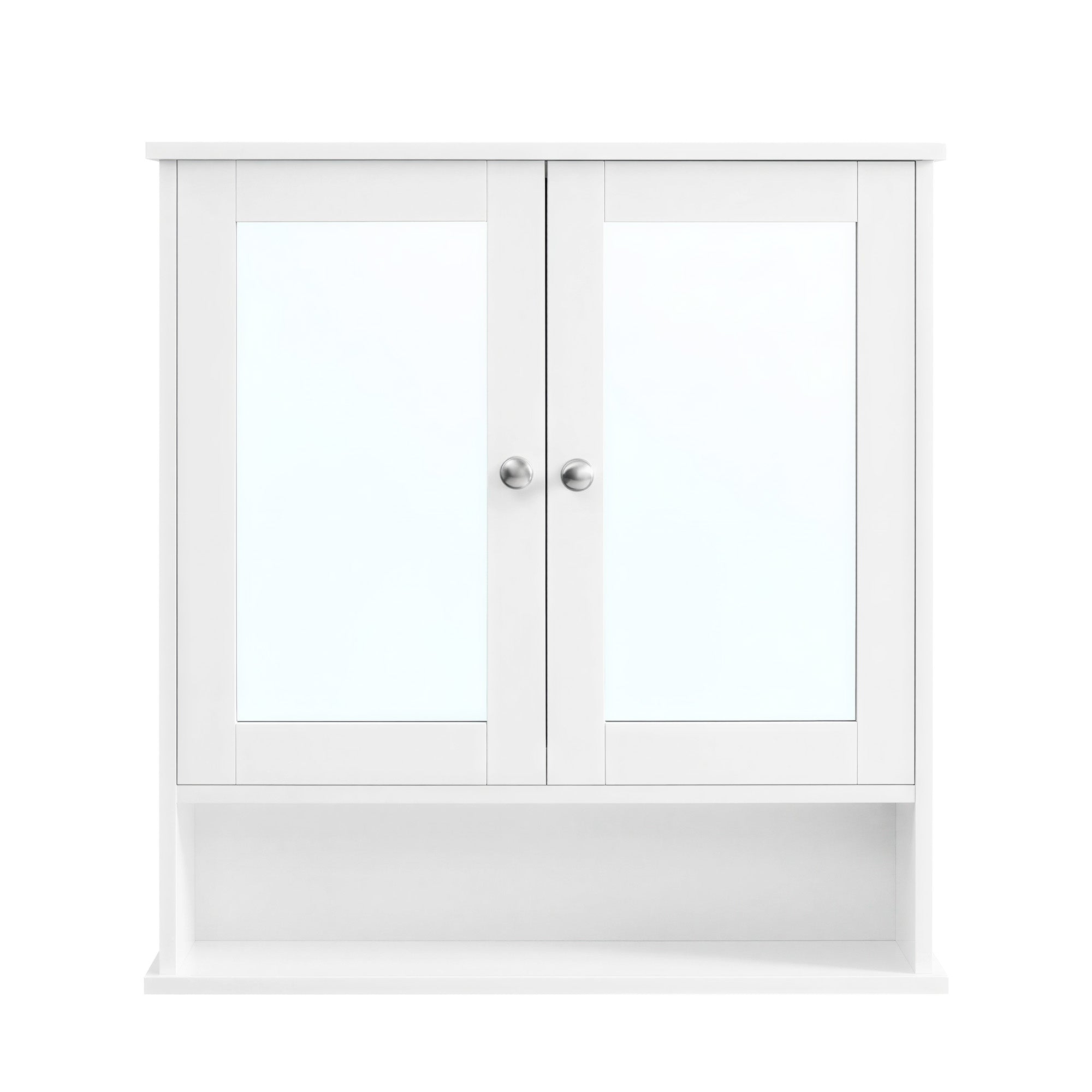 vasagle-spiegelschrank-mit-2-spiegelt-ren-und-offenem-fach-wandmontage image 1