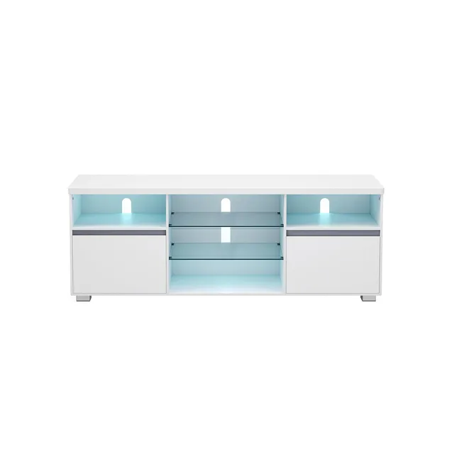 vasagle-tv-schrank-mit-led-beleuchtung-und-offenen-ablagen image 1