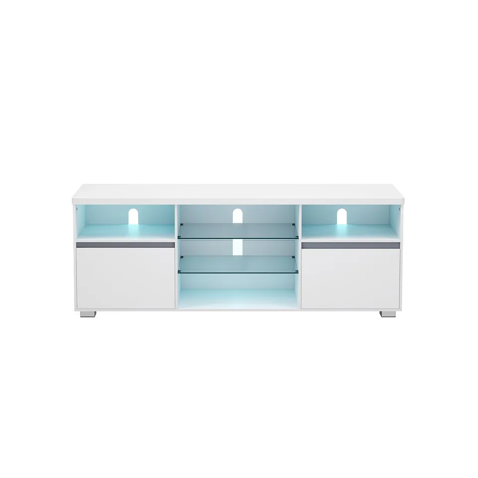 vasagle-tv-schrank-mit-led-beleuchtung-und-offenen-ablagen image 1
