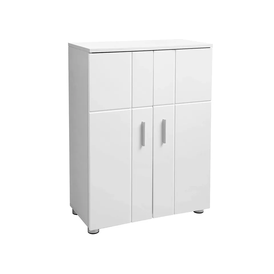 vasagle-badezimmerschrank-modern-wei-mit-riffel-front image 1