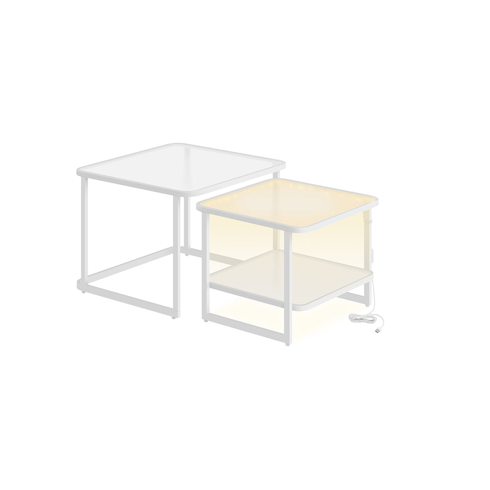 vasagle-couchtisch-2er-set-mit-led-licht image 2