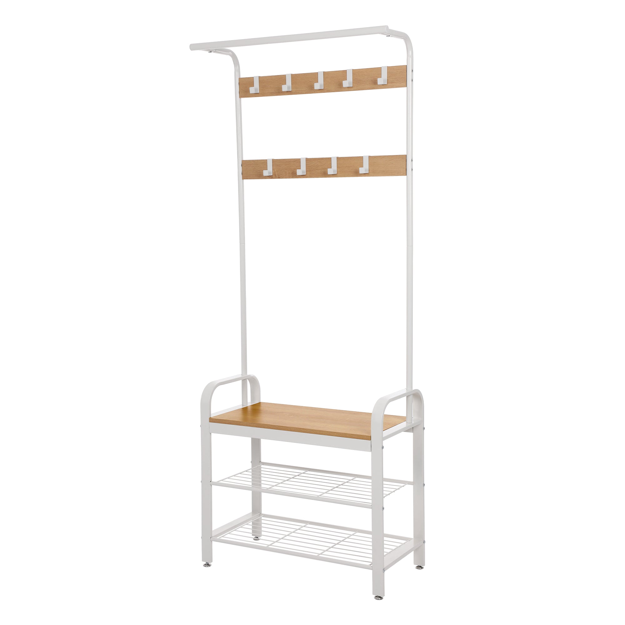 vasagle-garderobenst-nder-183-cm-hoch-greige-grau-mit-schuhregal-2 image 3