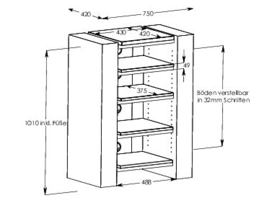 schnepel-x-linie-x-hifirack-mit-5-b-den-hifi-rack image 5