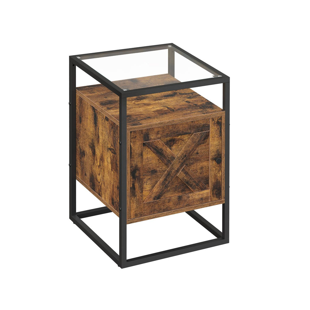 vasagle-nachttisch-f-r-boxspringbett-beistelltisch-mit-glasplatte image 2