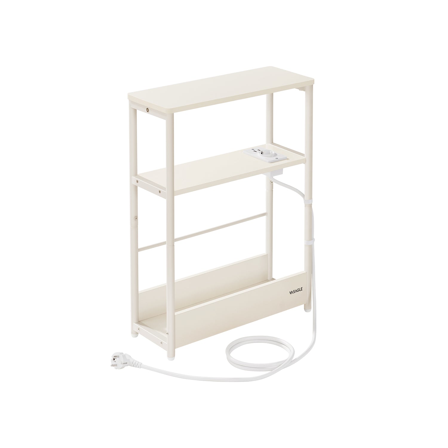 vasagle-beistelltisch-mit-ladefunktion-schmal-mit-3-ablagen image 5