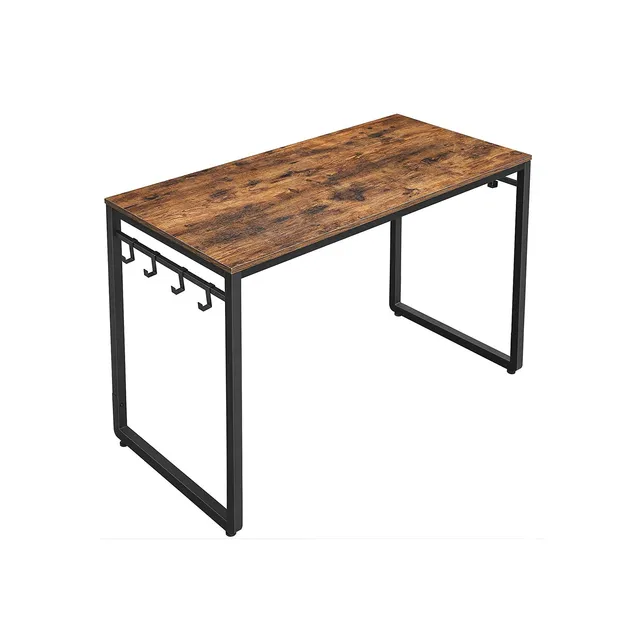 vasagle-b-rotisch-mit-8-haken-120-x-60-x-75-cm-vintagebraun-schwarz image 1