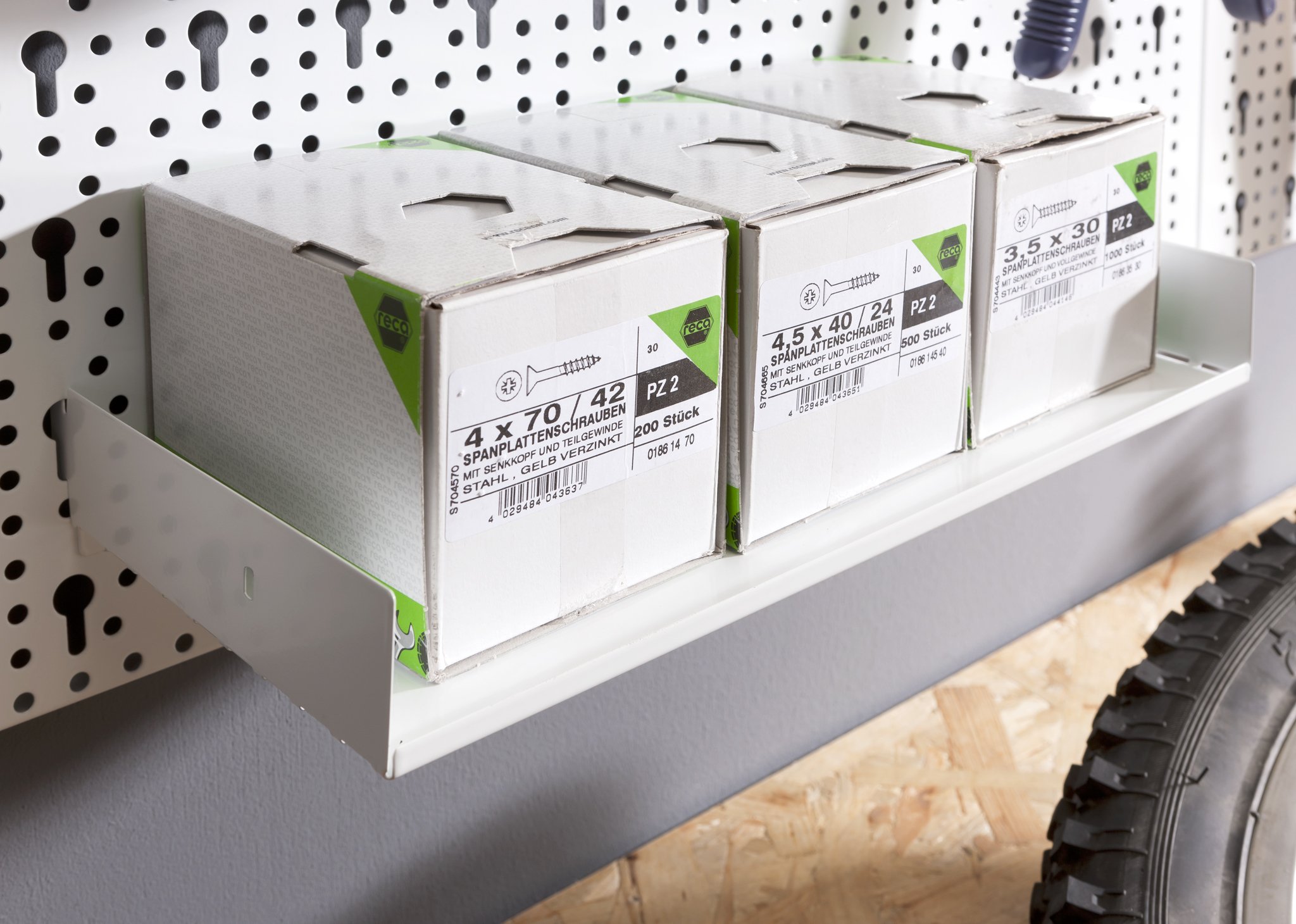 element-system-werkzeugablage-f-r-lochwand-310x150x40-mm-wei-2-st-ck image 2