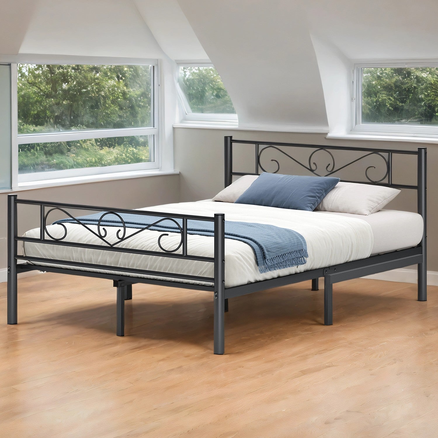 vasagle-doppelbettgestell-aus-metall-wei-140-cm image 3
