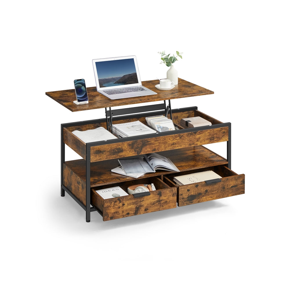 vasagle-couchtisch-mit-schubladen-couchtisch-h-henverstellbar image 1