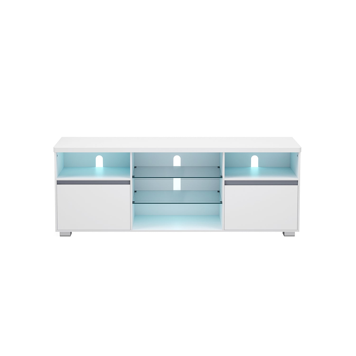 vasagle-tv-schrank-mit-led-beleuchtung-und-offenen-ablagen image 1