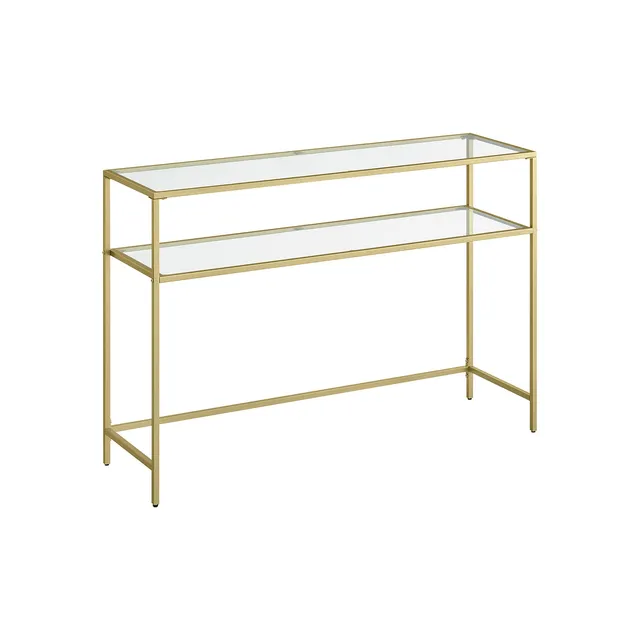 vasagle-konsolentisch-mit-verstellbaren-f-en-gold-transparent image 1