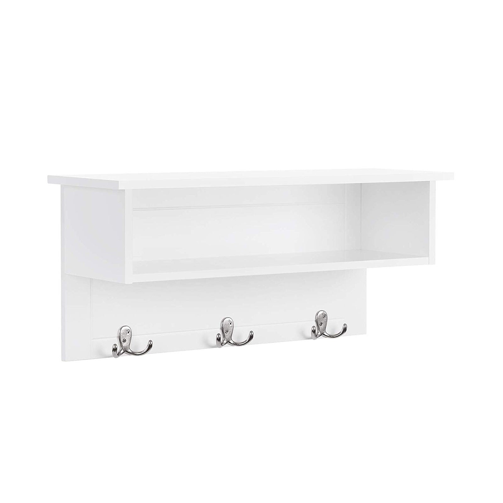 vasagle-wandregal-mit-doppelhaken-wei-wandgarderobe-mit-fach image 1