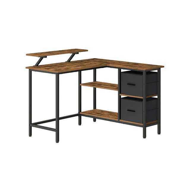 vasagle-l-f-rmiger-schreibtisch-mit-2-schubladen-eckschreibtisch image 1