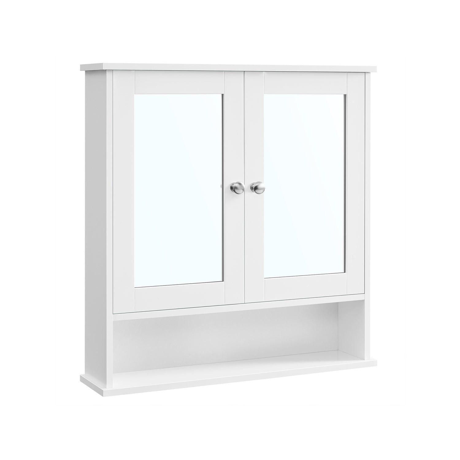 vasagle-spiegelschrank-mit-2-spiegelt-ren-wei-wandmontage image 2