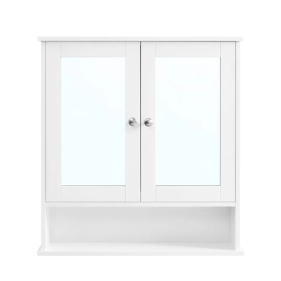 vasagle-spiegelschrank-mit-2-spiegelt-ren-und-offenem-fach-wandmontage image 1