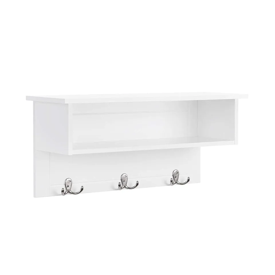 vasagle-wandregal-mit-doppelhaken-wei-wandgarderobe-mit-fach image 1