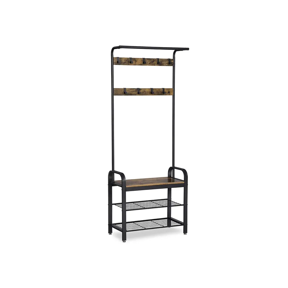 vasagle-garderobenst-nder-183-cm-hoch-greige-grau-mit-schuhregal image 1