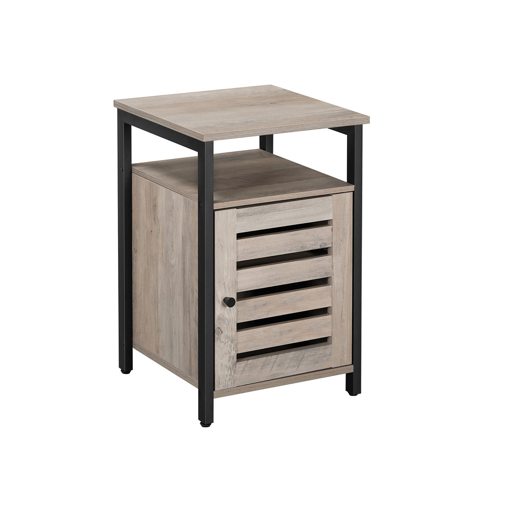 vasagle-nachttisch-mit-ablage-greige-schwarz-40-x-40-x-60-cm image 4