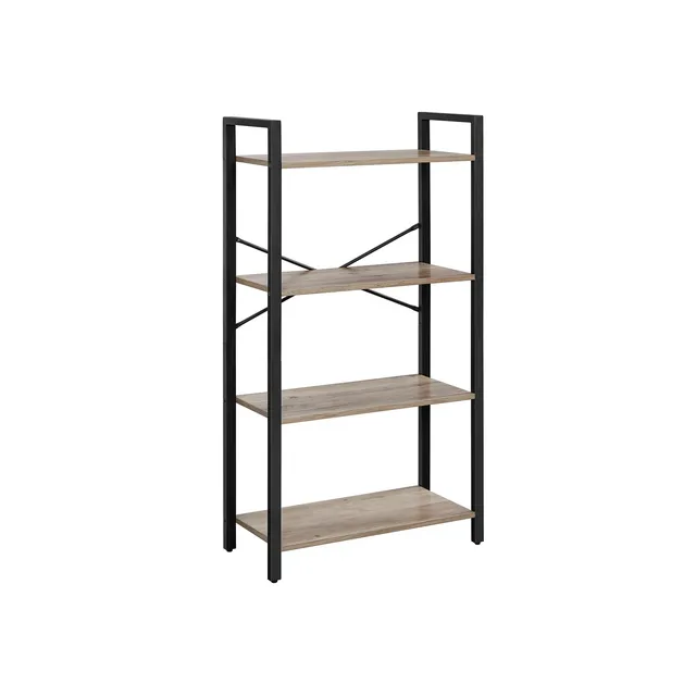 vasagle-b-cherregal-4-ebenen-greige-schwarz-standregal-120-cm image 1