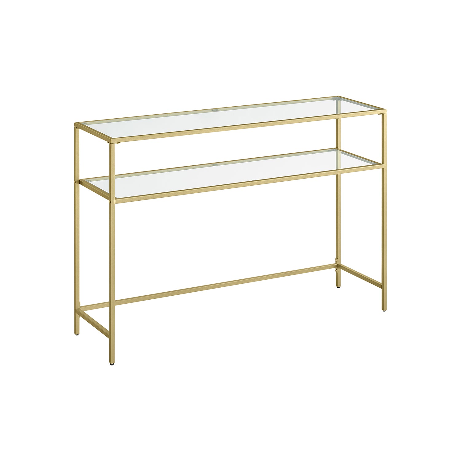 vasagle-konsolentisch-mit-verstellbaren-f-en-gold-transparent image 2