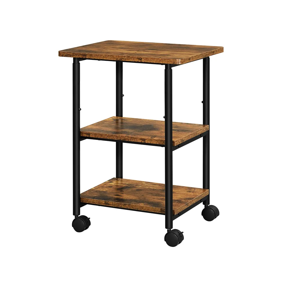 vasagle-druckertisch-mit-rollen-3-ebenen-beistellwagen image 1