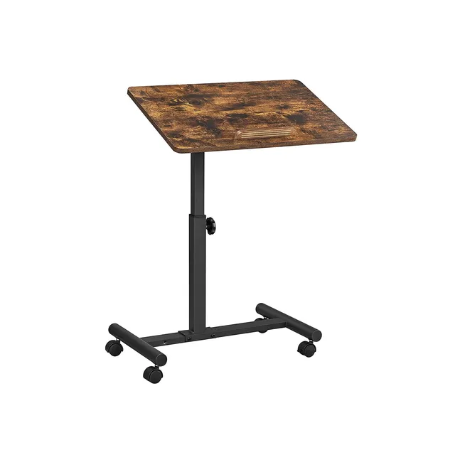 vasagle-beistelltisch-industriestil-mit-h-gestell-vintagebraun-schwarz image 1